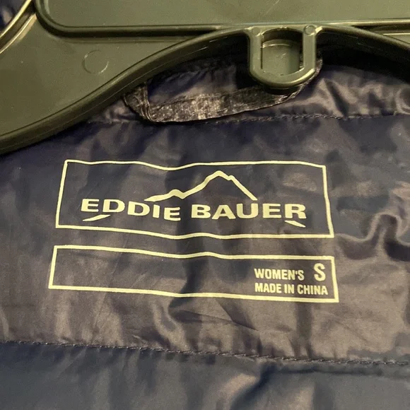 Eddie Bauer Women Down Jacket size S EB650 color gray/bluish 100% nylon BNWOT - Picture 7 of 16